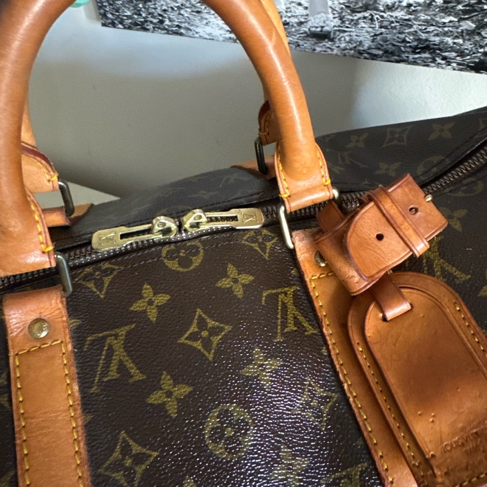 Louis Vuitton Brown LV Monogram Keepall 50 Duffle Bag - Picture 7 of 14